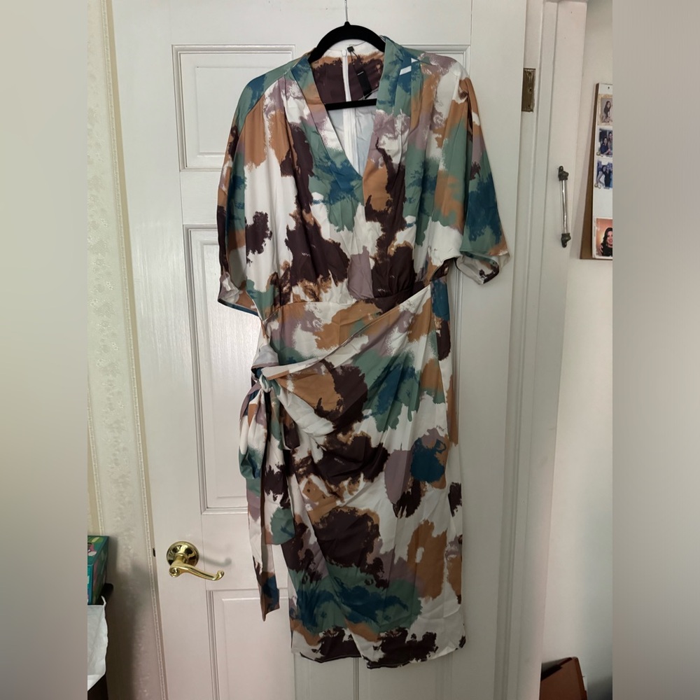 Multicolor Abstract Print Women's Dress